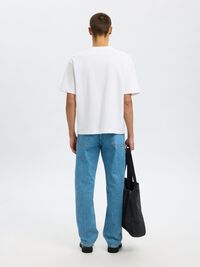 196 STRAIGHT FIT JEANS, Light Blue Denim, highres