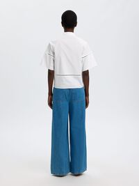 BAUMWOLL KURZARMHEMD, Bright White, highres