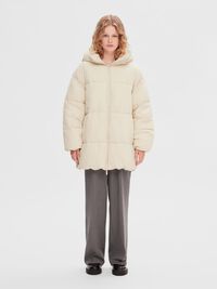ADJUSTABLE PUFFER JACKET, Sandshell, highres
