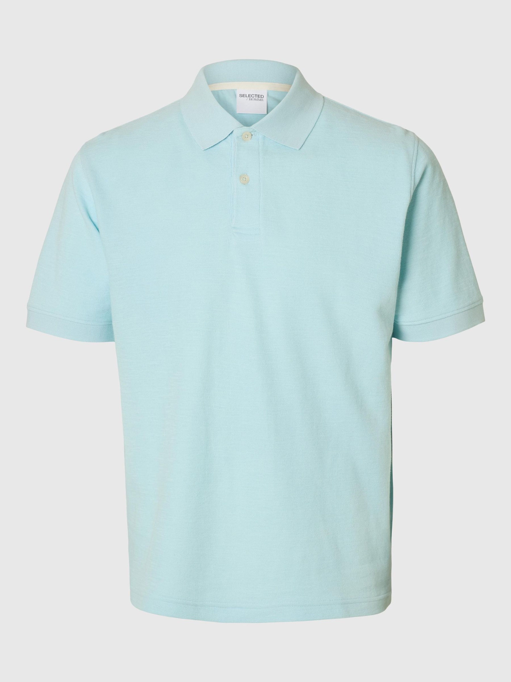 COTTON POLO SHIRT, Winter Sky, highres