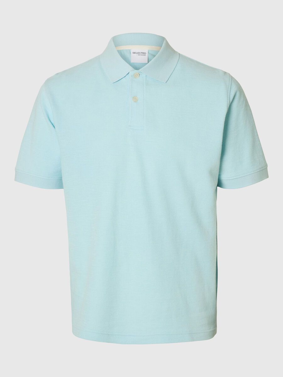 Selected BAUMWOLL POLO SHIRT, Winter Sky, highres - 16097655_WinterSky_001.jpg