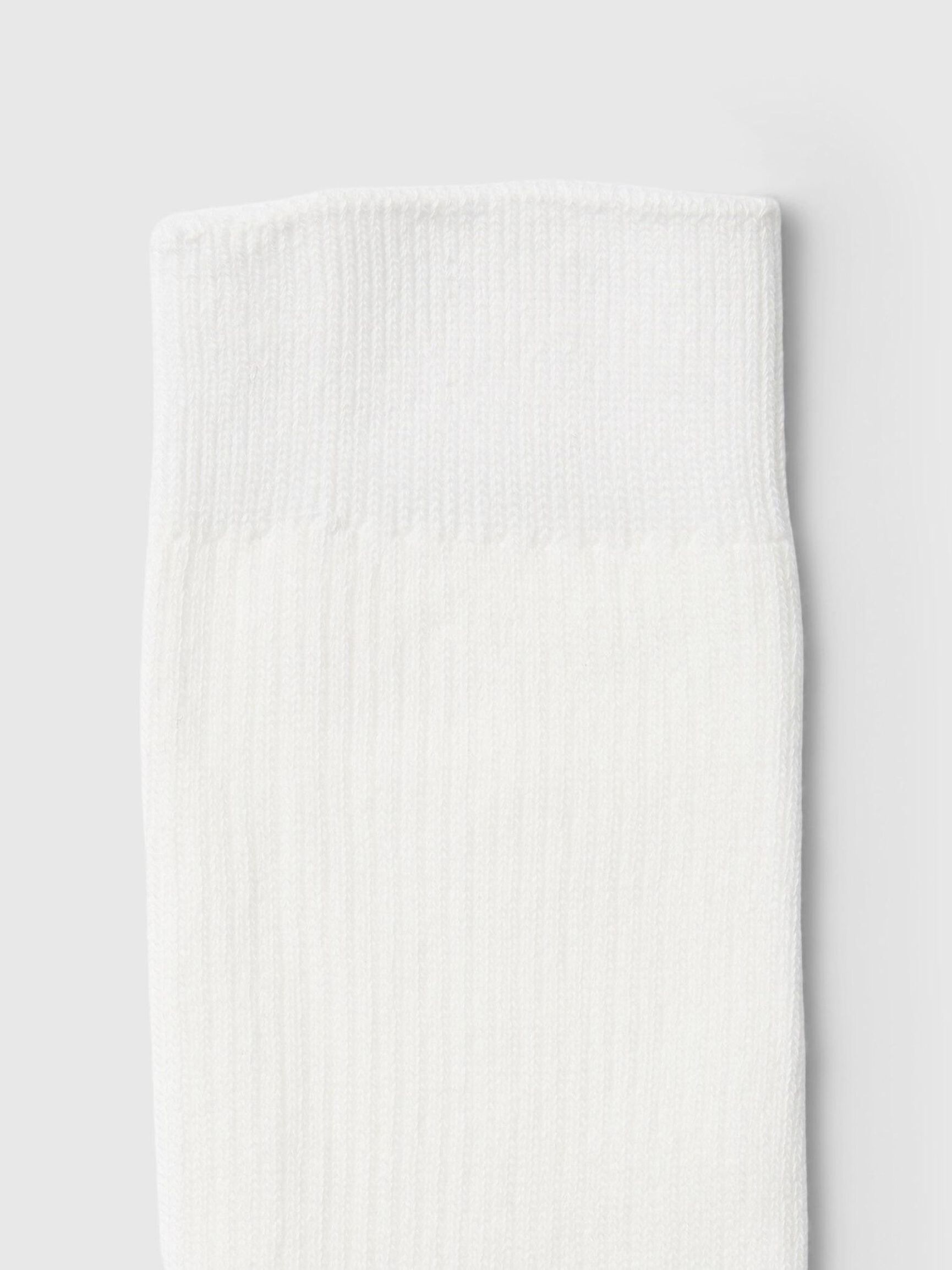 COTTON BLEND SOCKS, Bright White, highres
