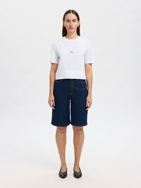 COTTON PRINTED T-SHIRT, Bright White, highres
