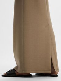 HOGE TAILLE MAXI ROK, Greige, highres
