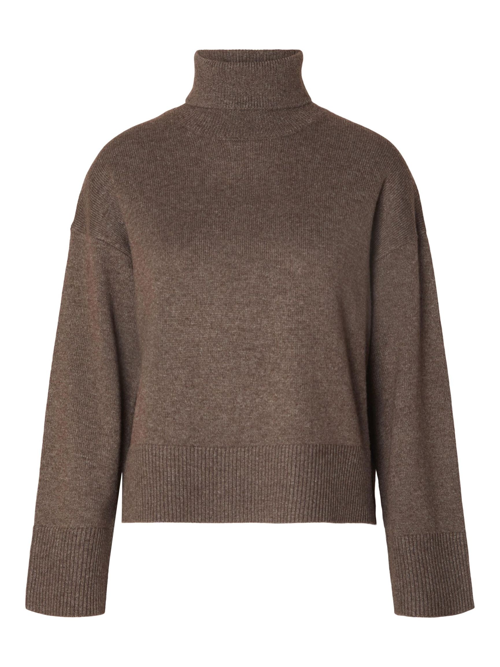 WOLLGEMISCH ROLLKRAGEN PULLOVER, Morel, highres