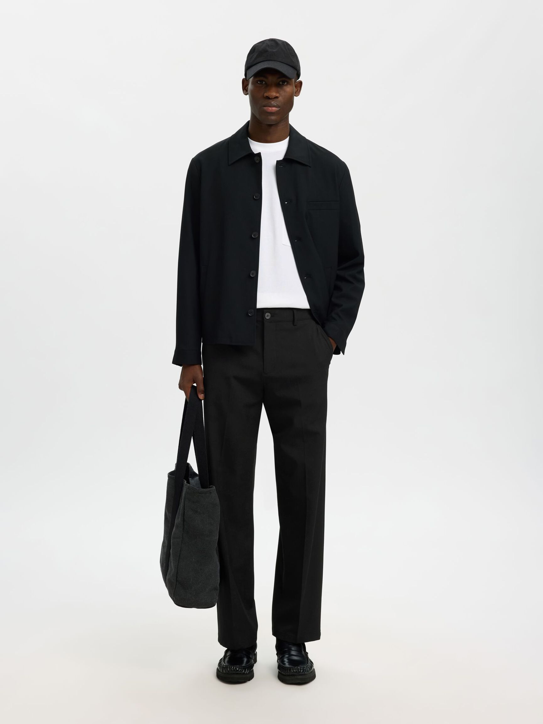 220 LOOSE FIT HOSEN, Black, highres