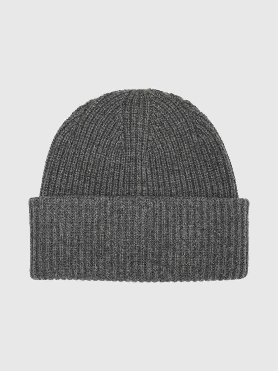 Selected KNITTED BEANIE, Grey, highres - 16091373_Grey_1120623_001.jpg
