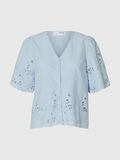 Selected BORDADO CAMISA DE MANGA CORTA, Cashmere Blue, highres - 16096441_CashmereBlue_001.jpg