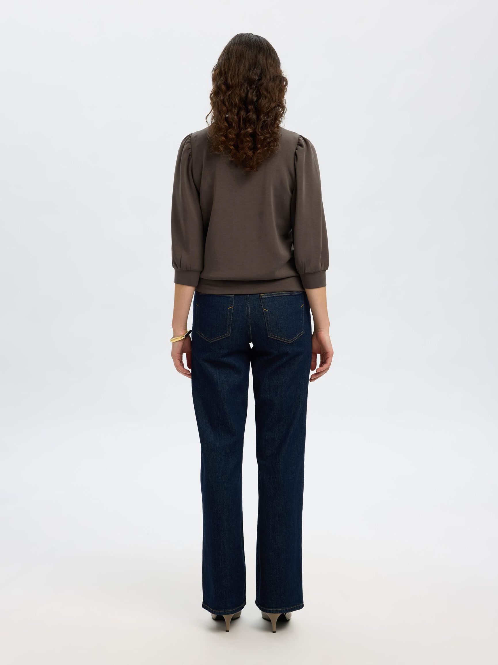 PUFF SLEEVE SWEATSHIRT, Delicioso, highres