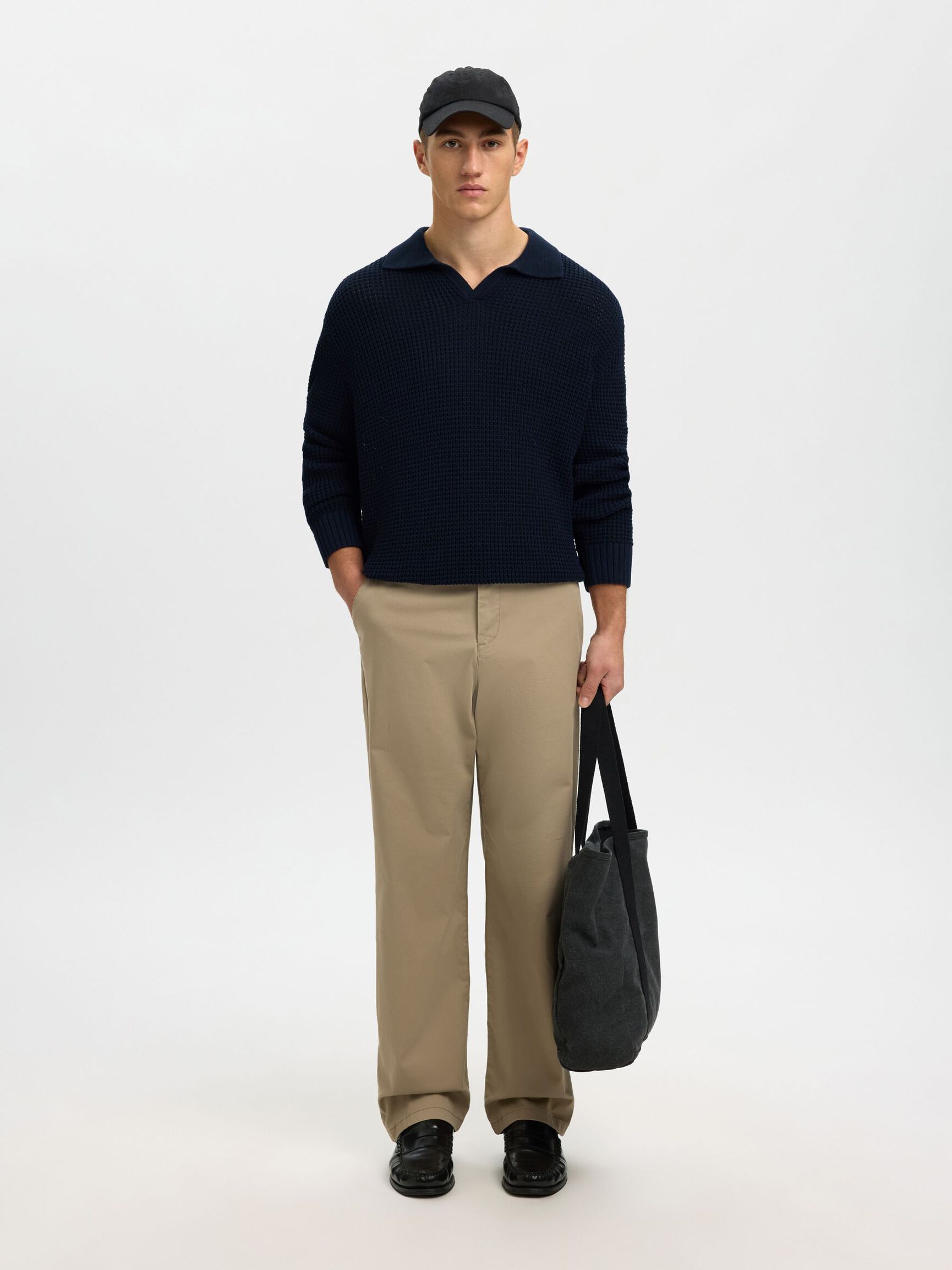 STRICK POLOSHIRT, Sky Captain, highres