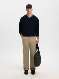 STRICK POLOSHIRT, Sky Captain, highres