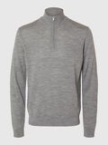 Selected 100% MERINO WOOL HALF-ZIP JUMPER, Medium Grey Melange, highres - 16094655_MediumGreyMelange_001.jpg