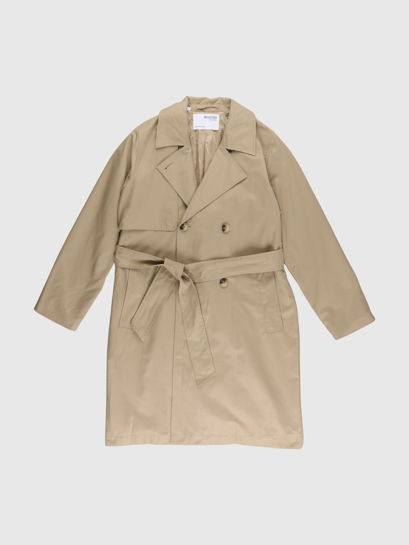 DOBBELTRADET TRENCHCOAT, Cornstalk, highres