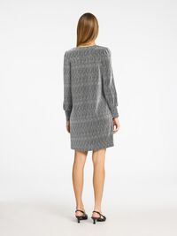 GLITTERY MINI DRESS, Black, highres