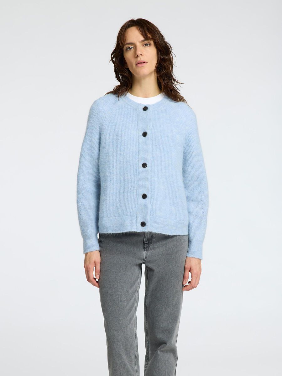 Selected LANGÄRMELIGER STRICKJACKE, Cashmere Blue, highres - 16074481_CashmereBlue_773856_003.jpg