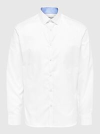 SLIM FIT SKJORTE, Bright White, highres