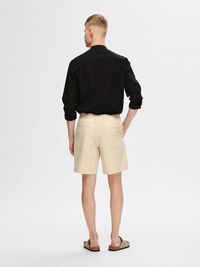 SEERSUCKER SHORTS, Oatmeal, highres