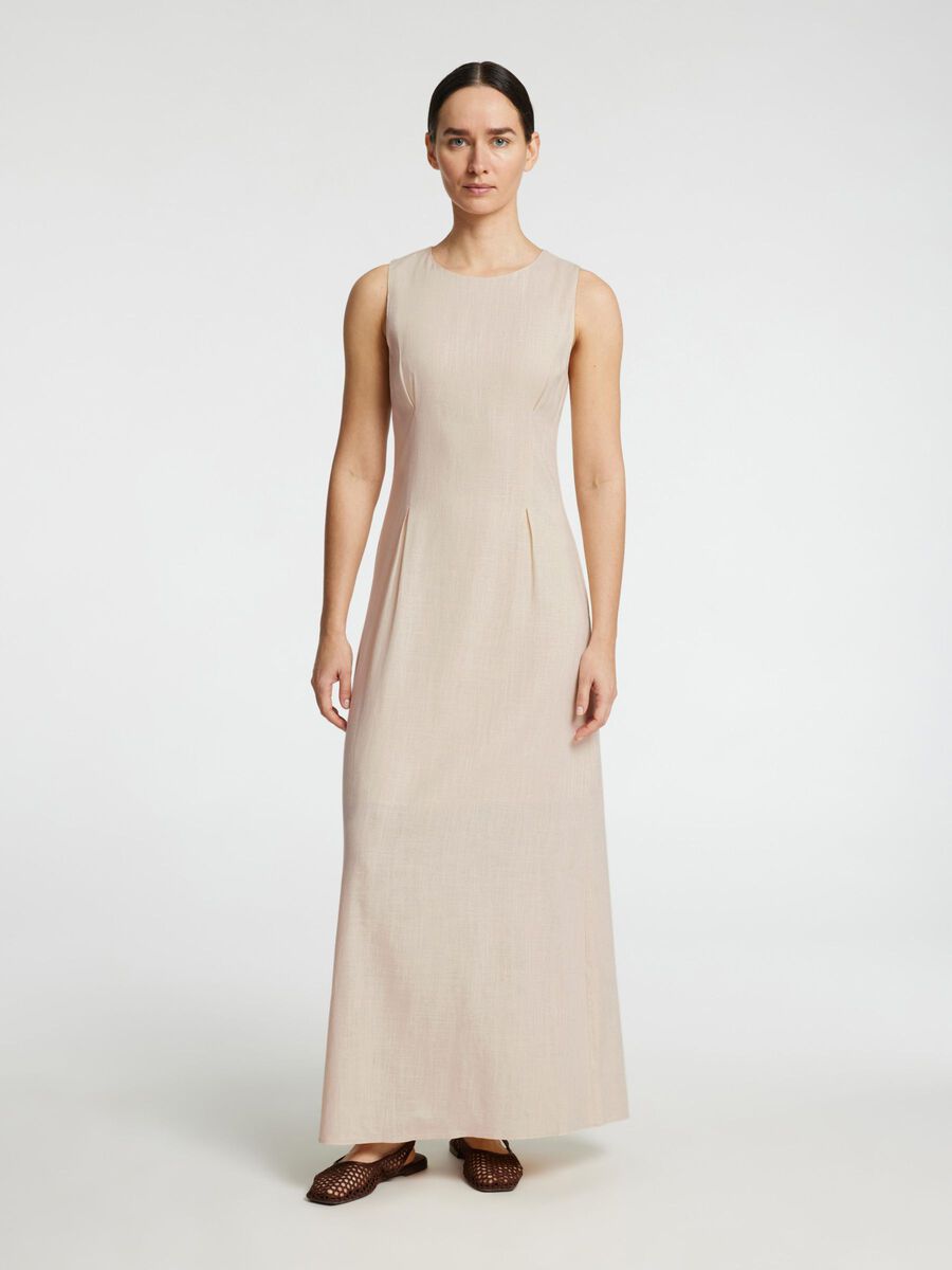 Selected SLEEVELESS MAXI DRESS, Sandshell, highres - 16095386_Sandshell_003.jpg