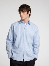 RELAXED FIT LONG SLEEVED SHIRT, Light Blue, highres