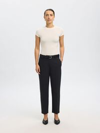 SLIM FIT CROPPED HOSE, Black, highres