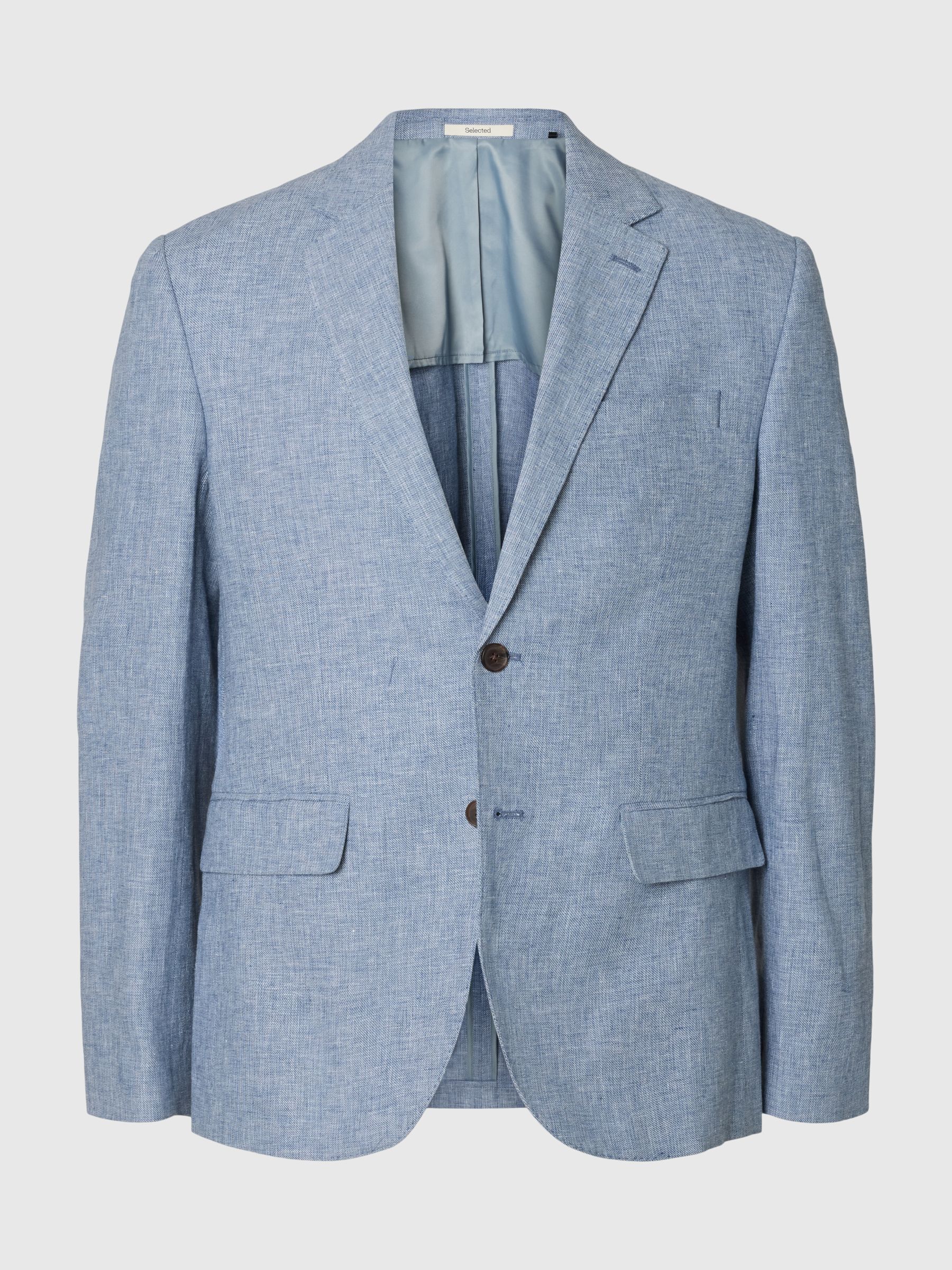 REGULAR FIT EINREIHIGER BLAZER, Light Blue, highres