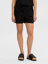 COTTON SHORTS, Black, highres