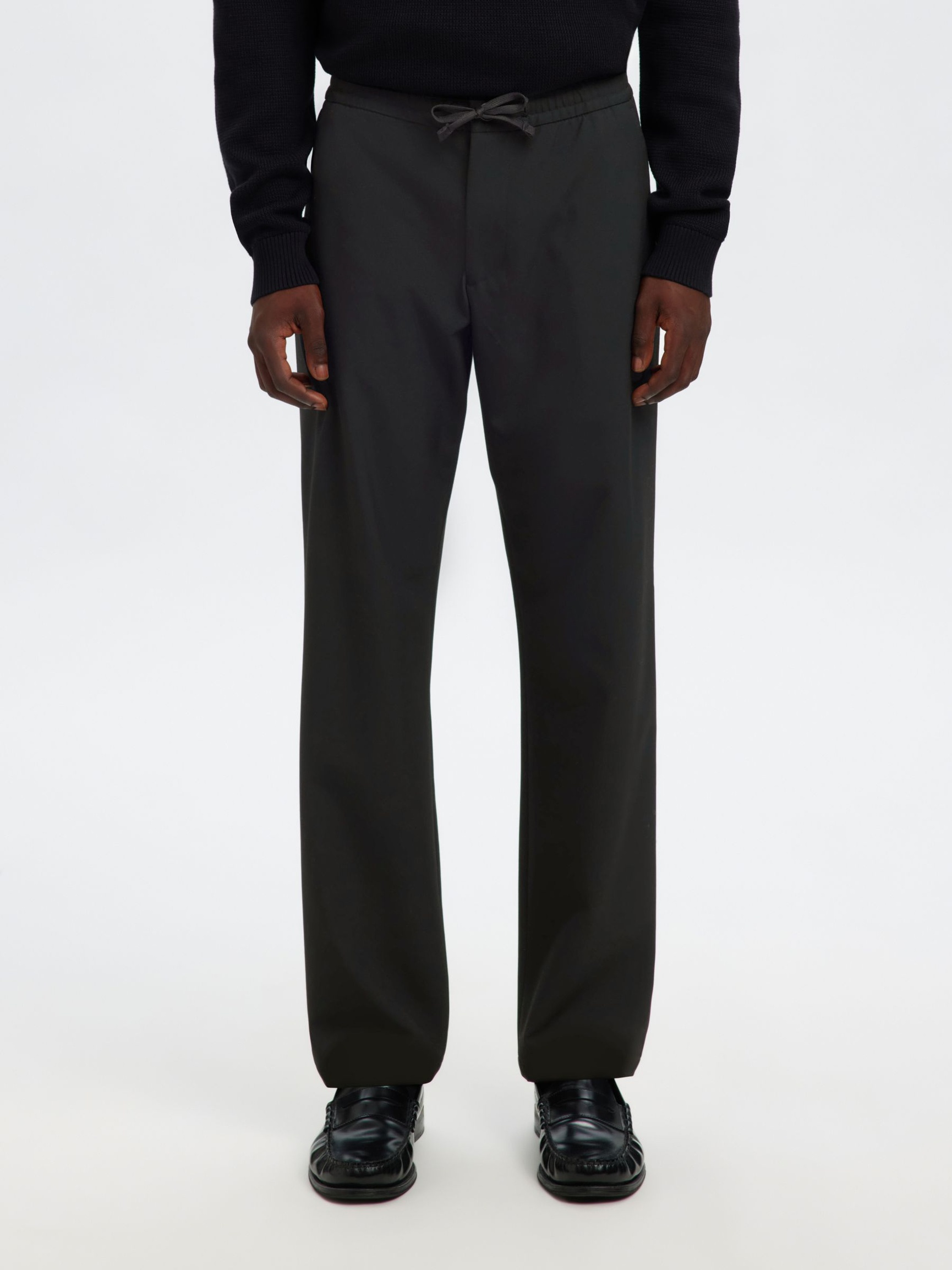 196 STRAIGHT FIT BROEK, Black, highres