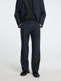 Selected WOOL BLEND PLEATED LOOSE-FIT TROUSERS, Dark Grey Melange, highres - 16097838_DarkGreyMelange_003.jpg