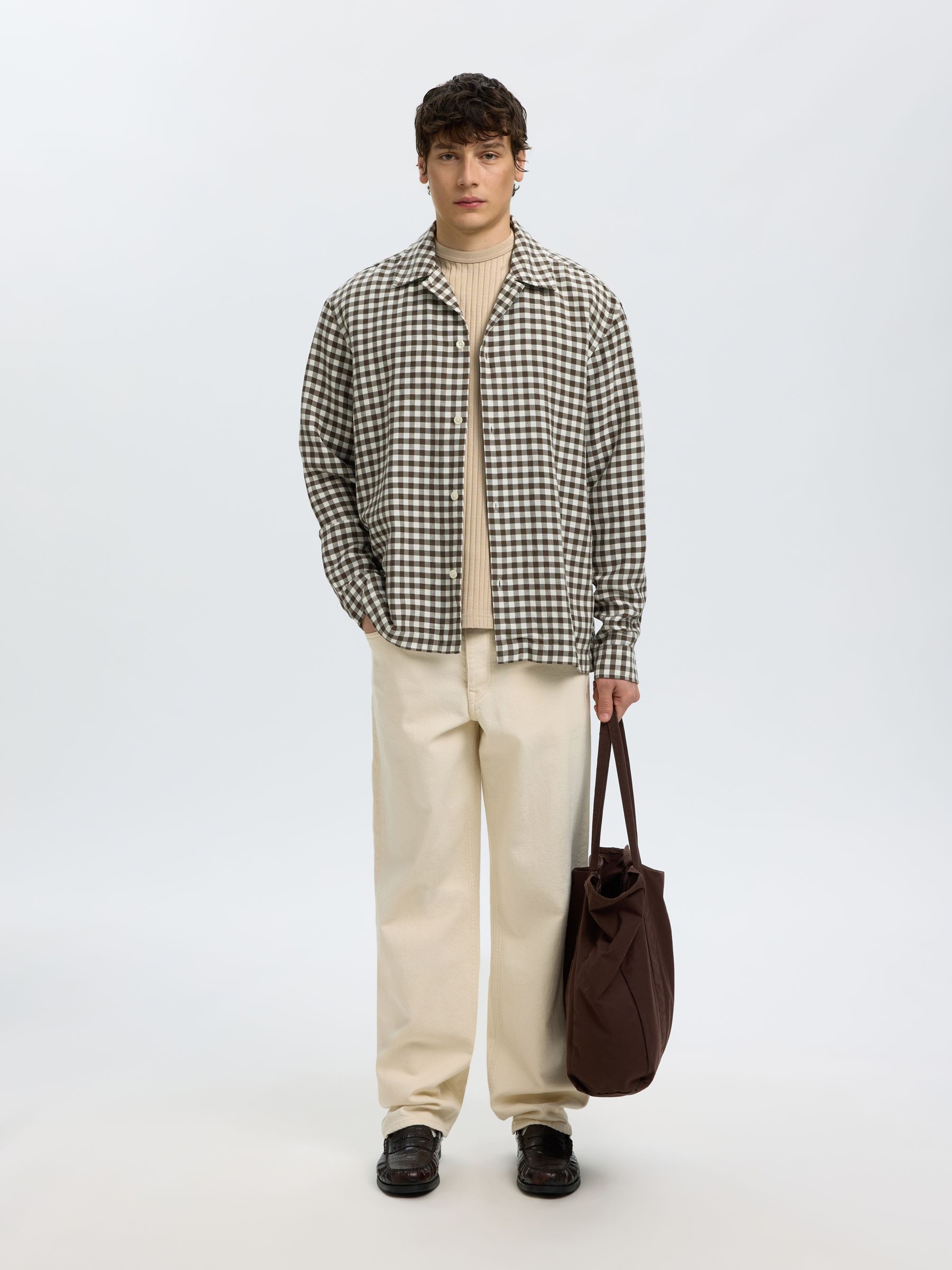 GERIPPTES RELAXED FIT T-SHIRT, Pure Cashmere, highres
