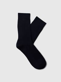 COTTON BLEND SOCKS, Black, highres