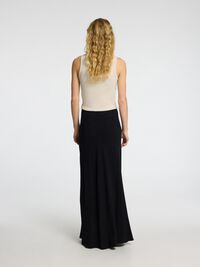 RIBBED COTTON TANK TOP, Oatmeal, highres