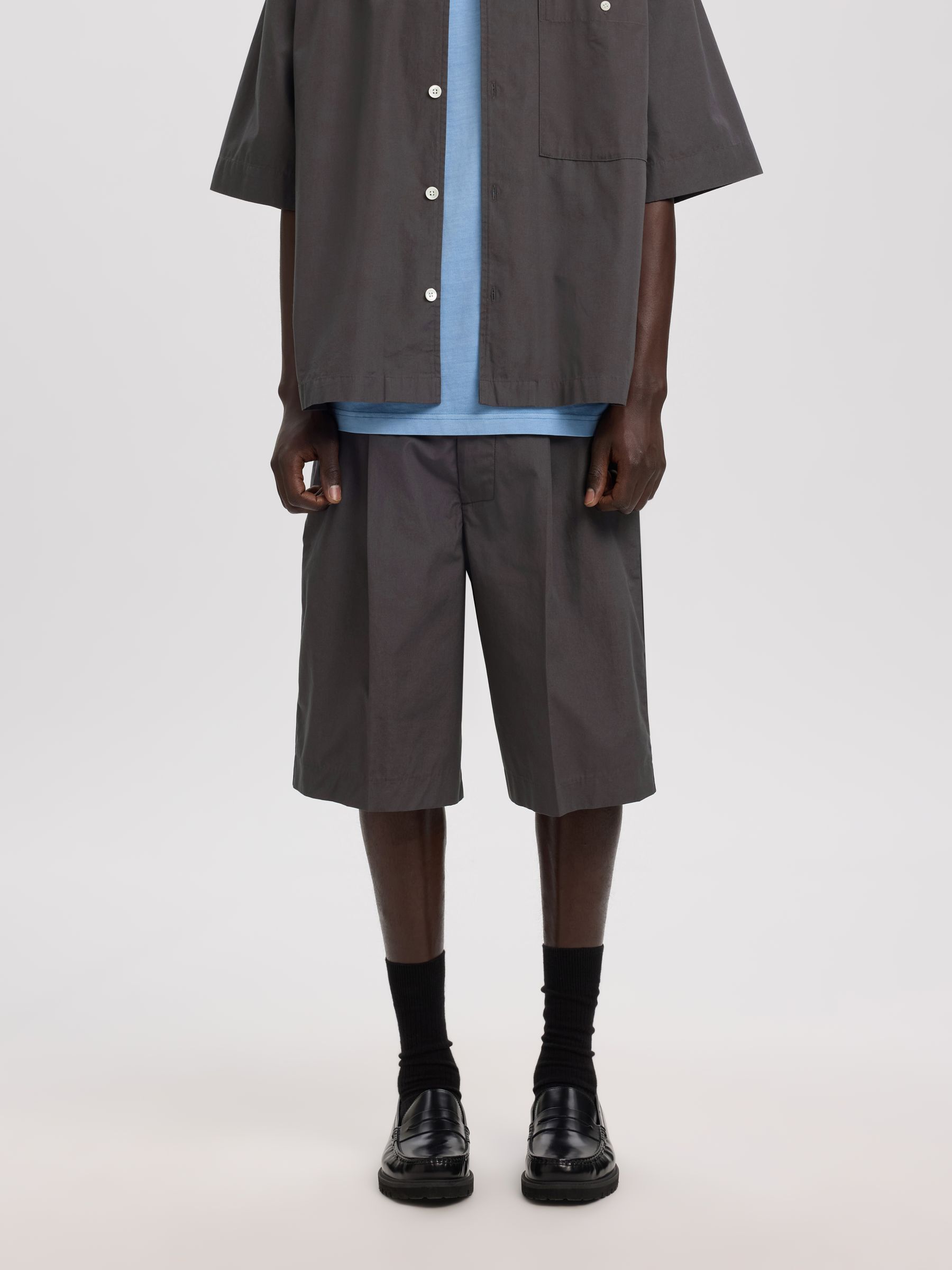 RELAXED FIT SHORTS, Forged Iron, highres