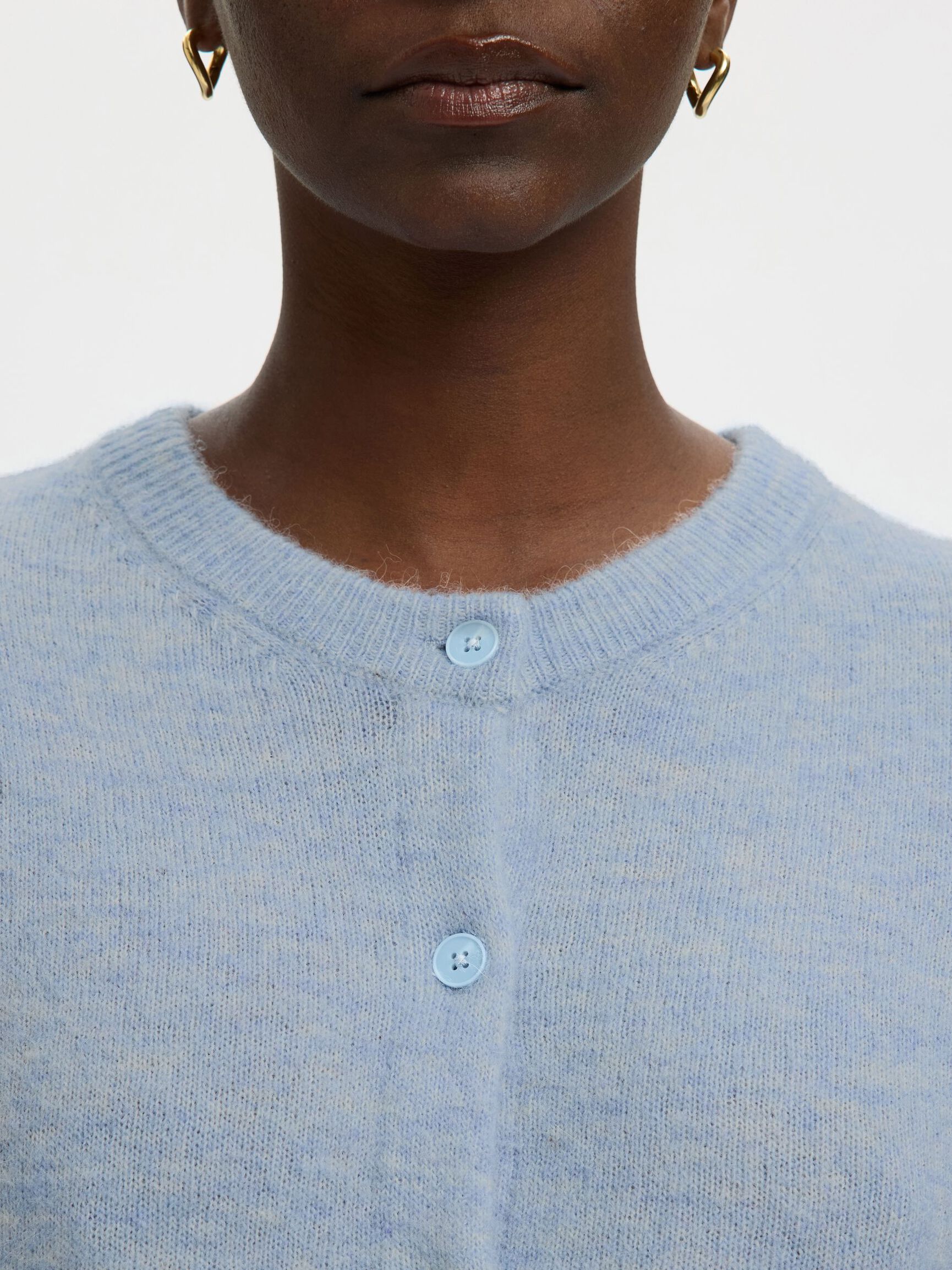 WOLMIX KORTE MOUWEN VEST, Cashmere Blue, highres