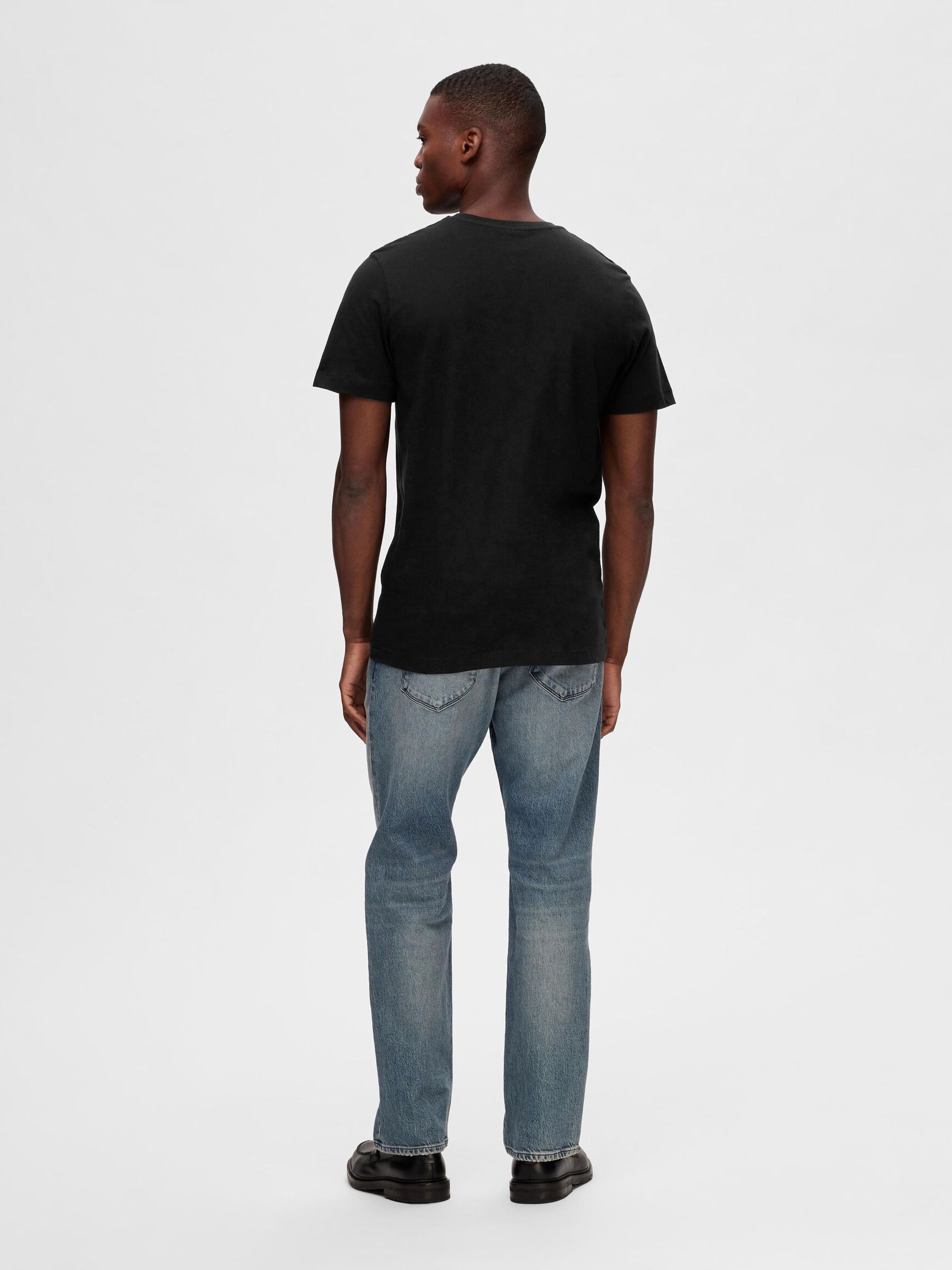 3-PACK COTTON T-SHIRT, Black, highres