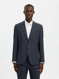 WOOL BLEND BLAZER, Sky Captain, highres