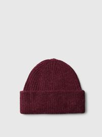 WOOL BLEND BEANIE, Tawny Port, highres