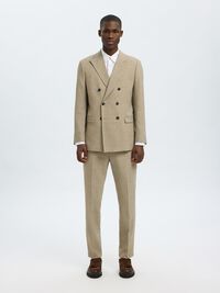 SLIM FIT ZWEIREIHIGER BLAZER, Sand, highres