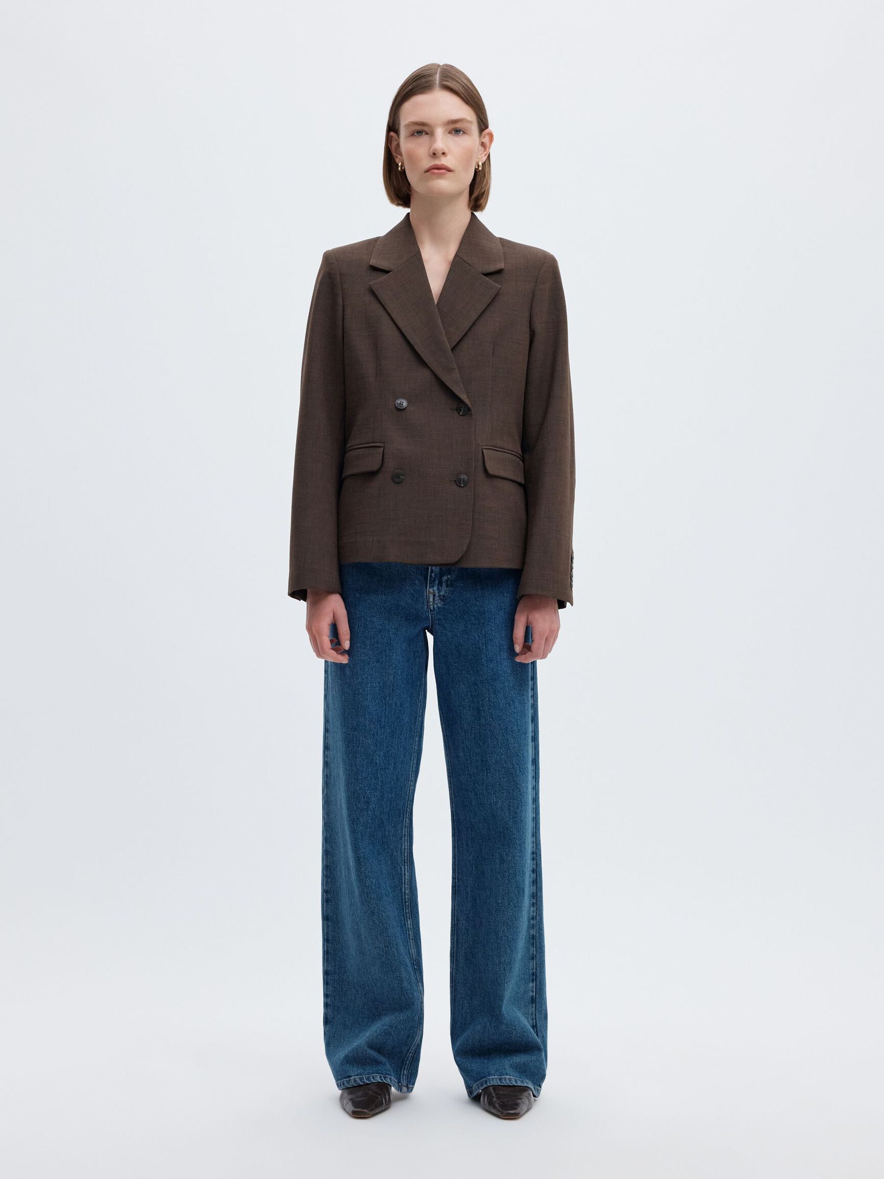 JEANS A GAMBA AMPIA, Medium Blue Denim, highres