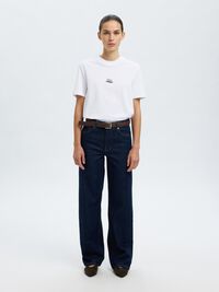 COTTON PRINTED T-SHIRT, Bright White, highres