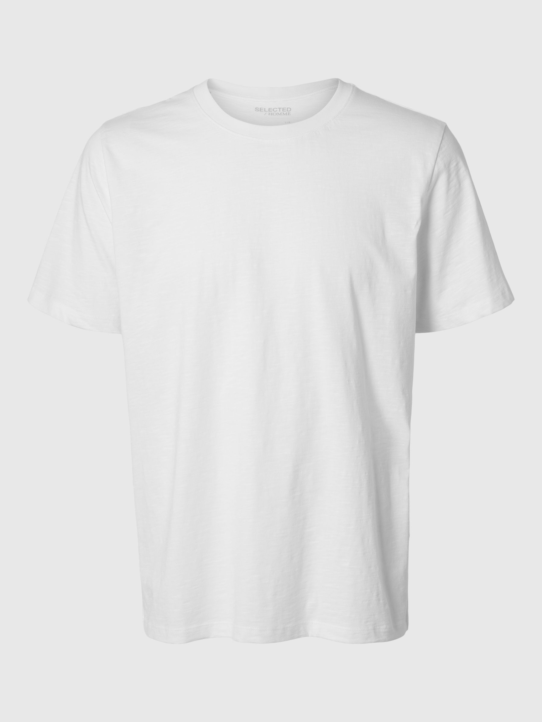 COTTON SLUB T-SHIRT, Bright White, highres
