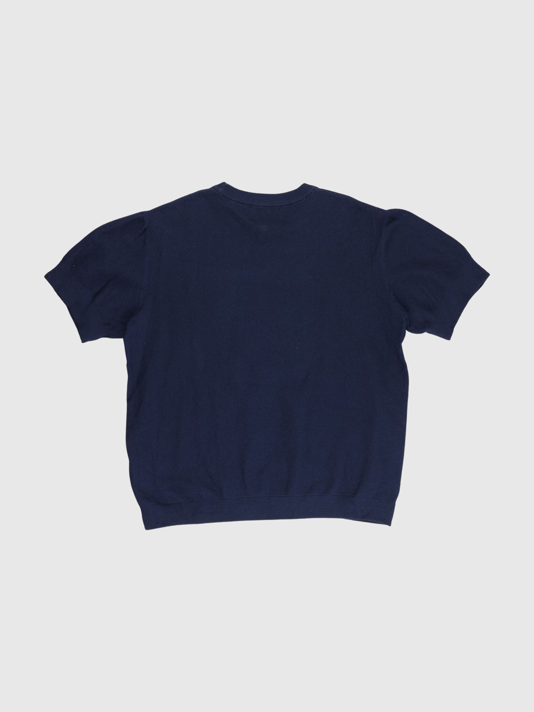 KNITTED SHORT SLEEVED TOP, Sky Captain, highres