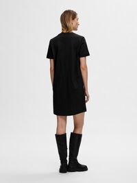 KORTÄRMAD KORT KLÄNNING, Black, highres