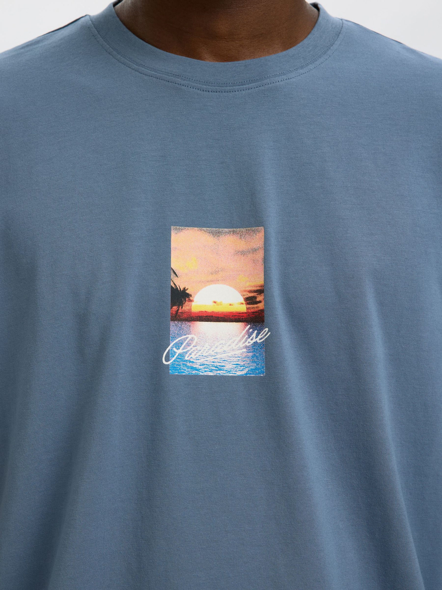NORMAL PASSFORM T-SHIRT, Blue Mirage, highres