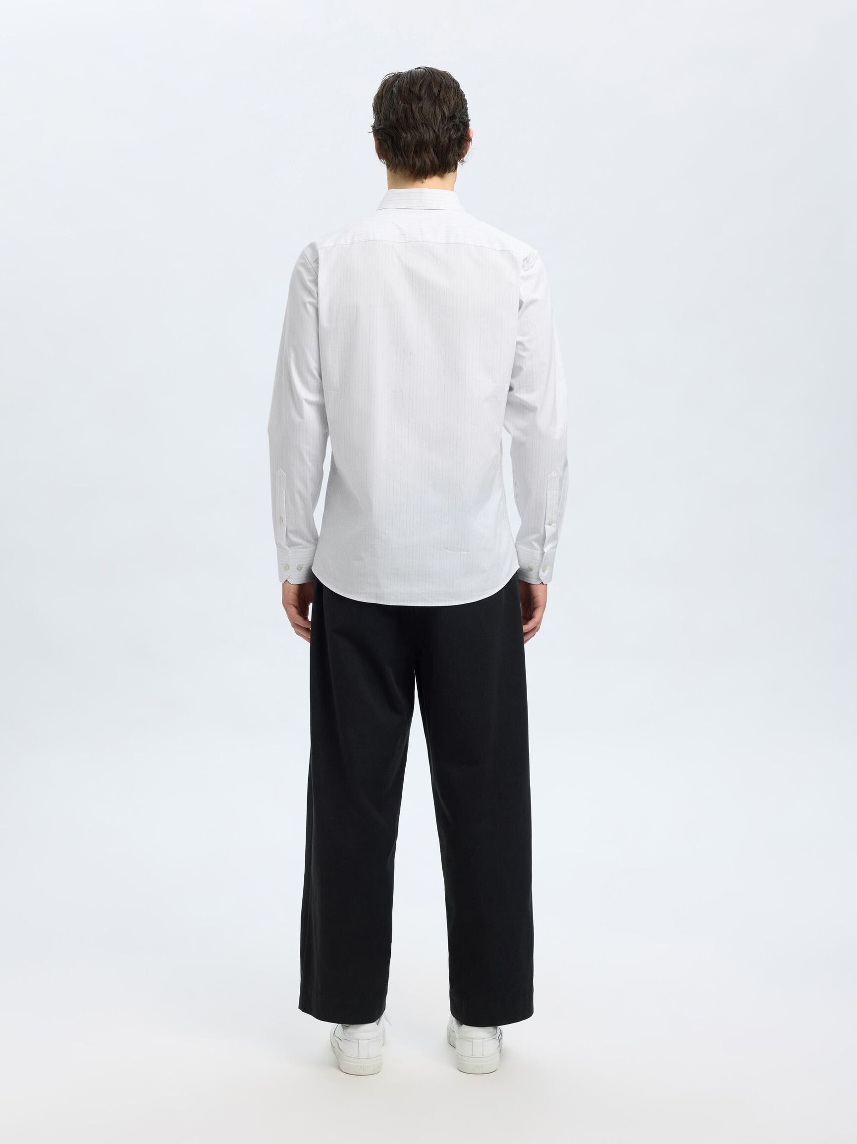 STRETCH SLIM FIT SHIRT, Bright White, highres
