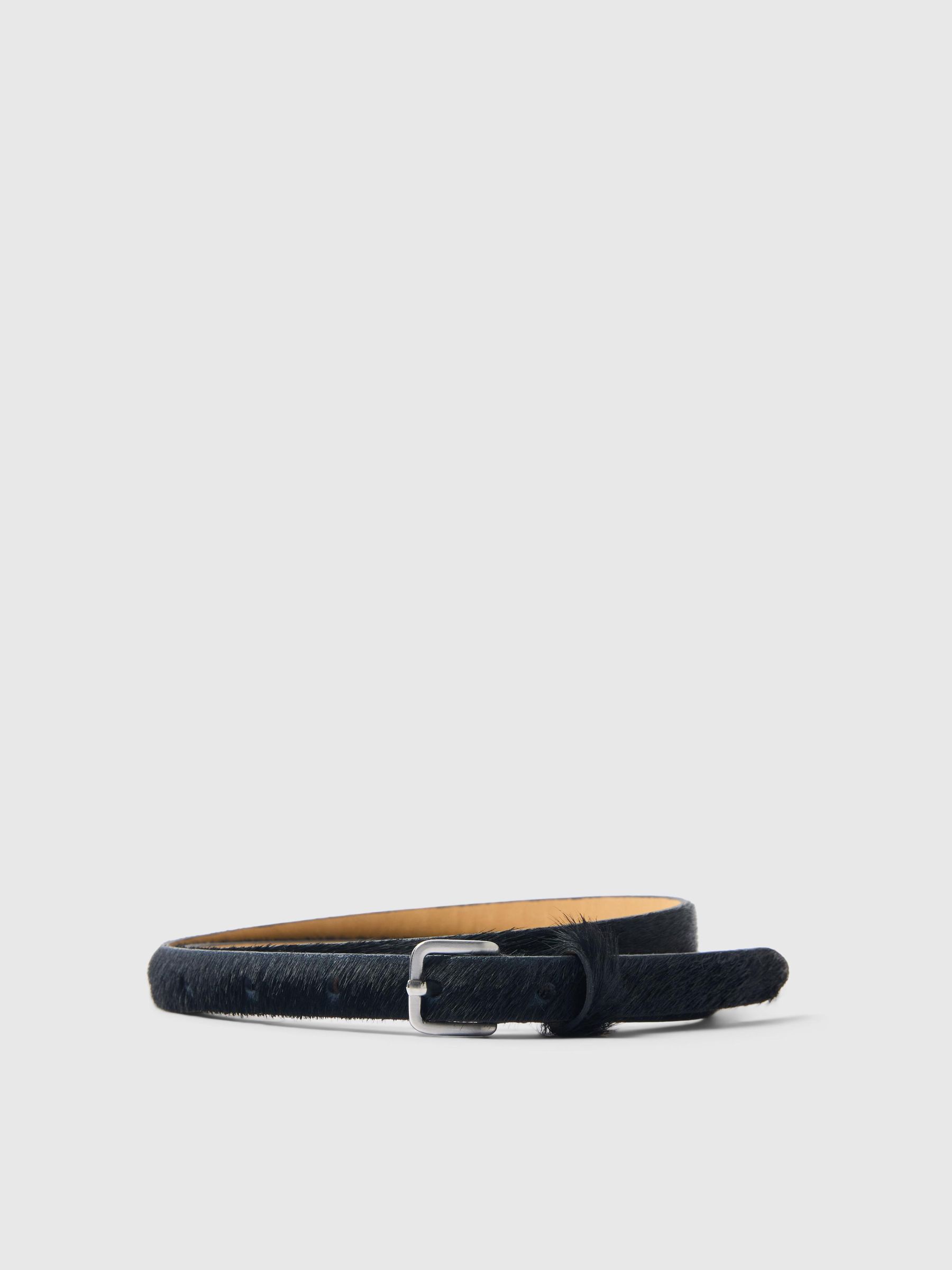 100% COW LEATHER BELT, Black, highres
