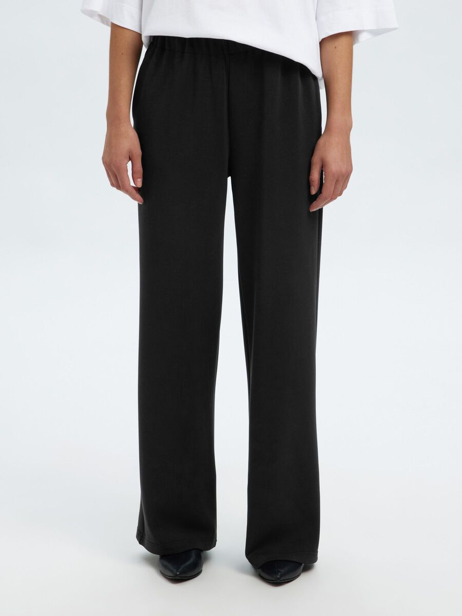 Selected RELAXED FIT TROUSERS, Black, highres - 16100095_Black_003.jpg