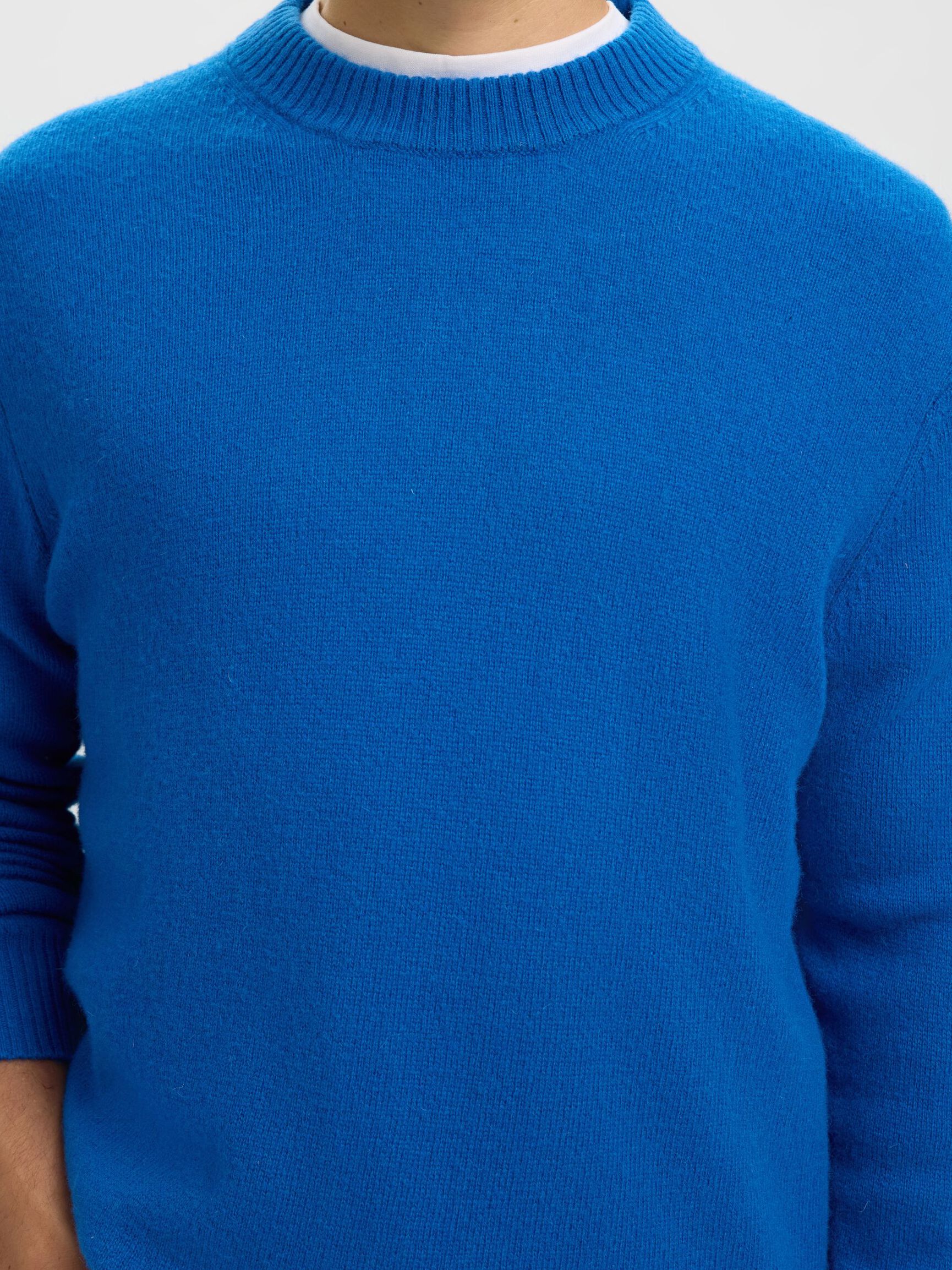 100% WOOL JUMPER, Victoria Blue, highres