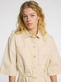 DENIM BLOUSEJURK, Ecru, highres