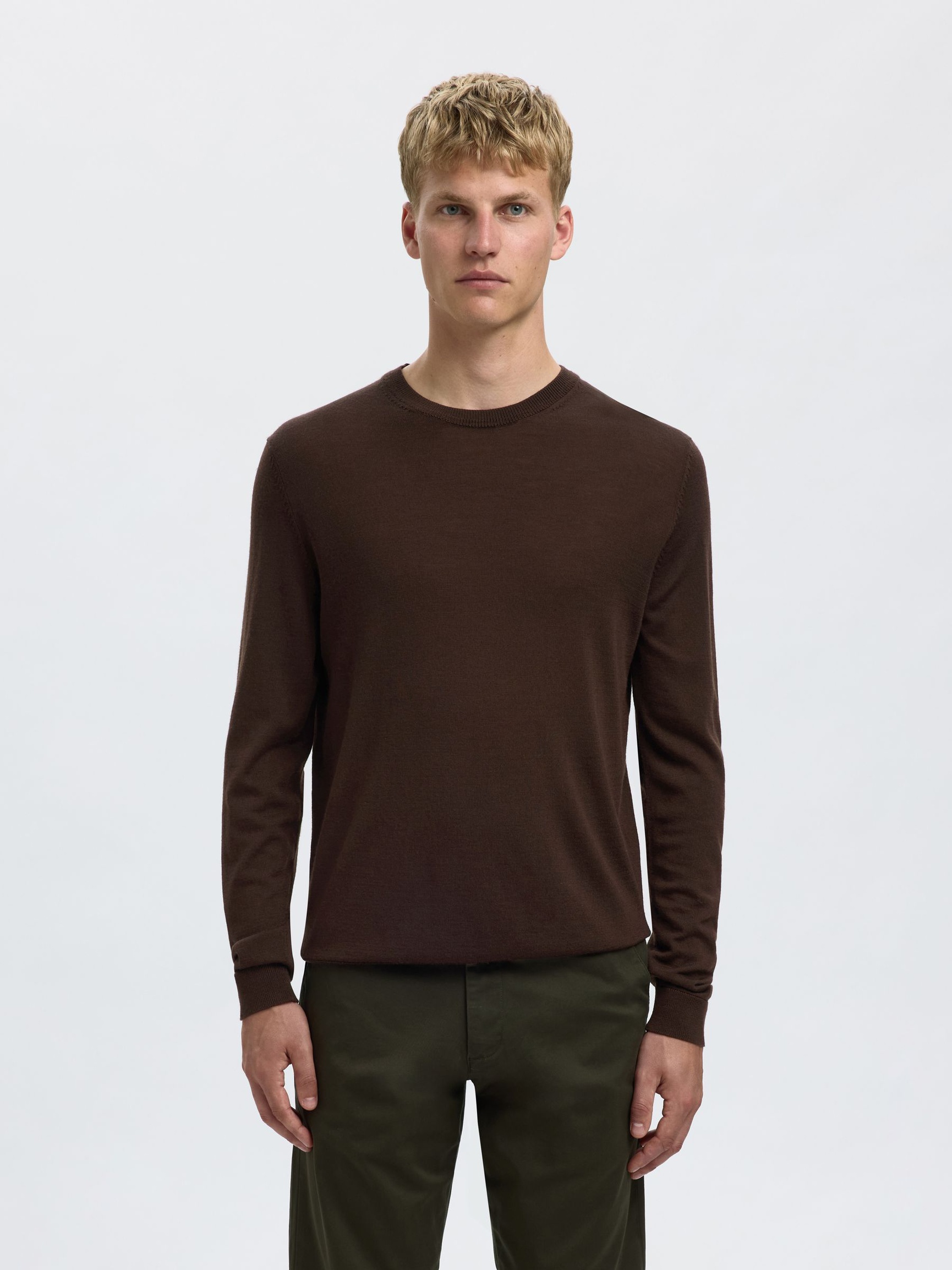 100% MERINOULD PULLOVER, Demitasse, highres