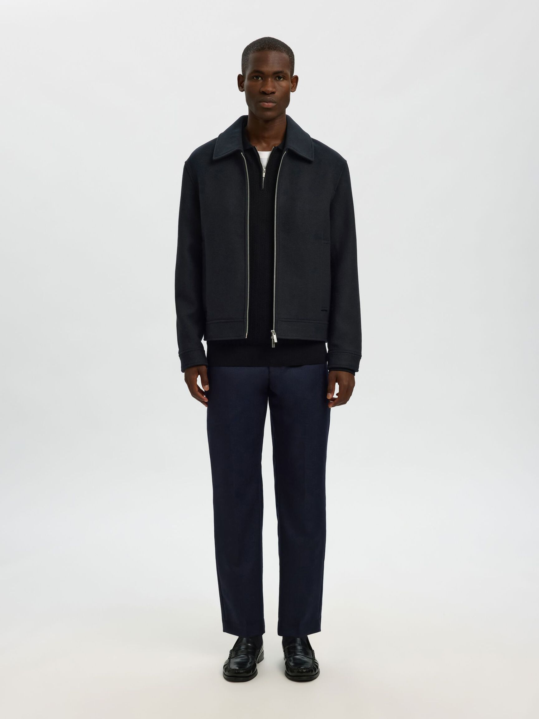 WOLLMIX KURZJACKE, Black, highres